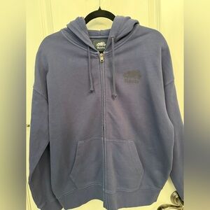 Roots Blue Zip-Up Hoodie